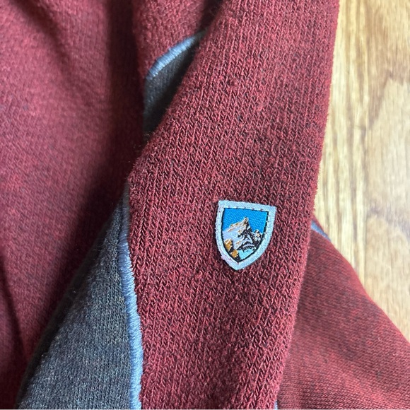 Kuhl Sweater Men L Brick Red Interceptr 1/4 Zip Pullover Fishing Camping Hiking - Picture 5 of 10